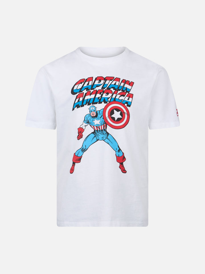 Boy cotton t-shirt with Captain America print | MARVEL SPECIAL EDITION - MC2 Saint Barth