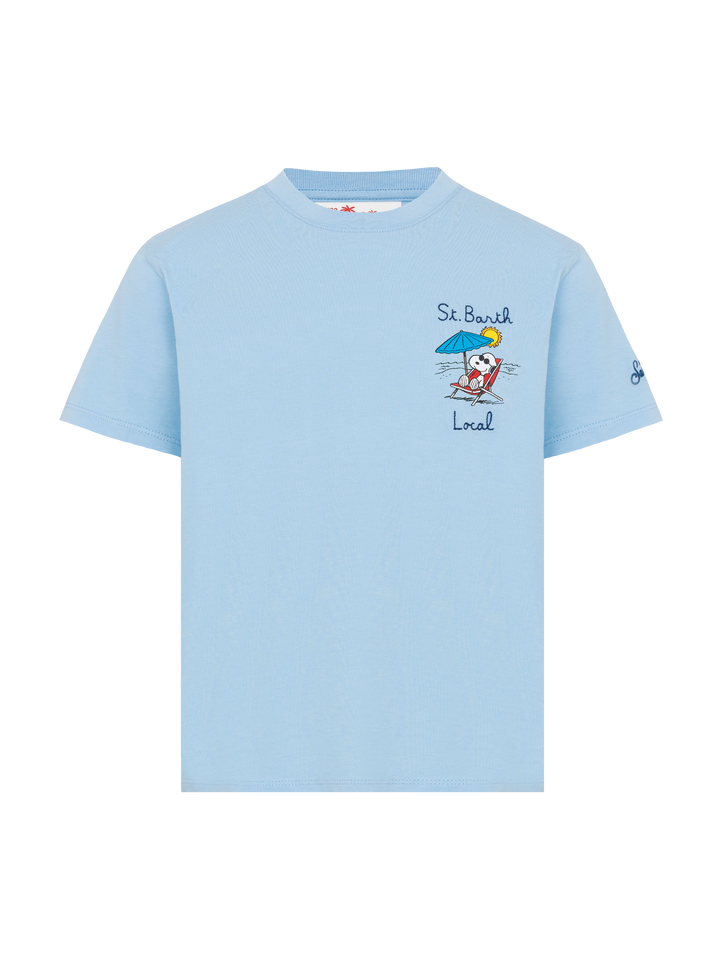 Cotton t-shirt with St. Barth local embroidery and Snoopy print | SNOOPY PEANUTS® SPECIAL EDITION - MC2 Saint Barth