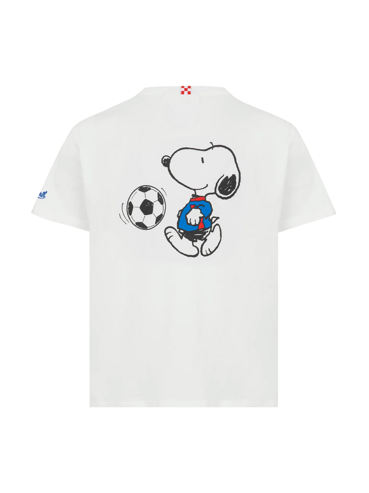 Cotton t-shirt with St. Barth bomber embroidery and Snoopy print | SNOOPY PEANUTS® SPECIAL EDITION - MC2 Saint Barth