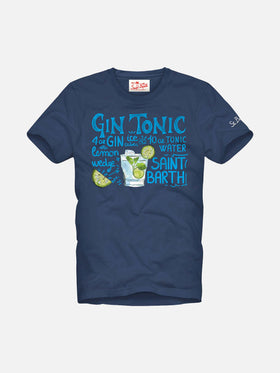 Herren-T-Shirt aus Baumwolle mit Gin Tonic-Aufdruck