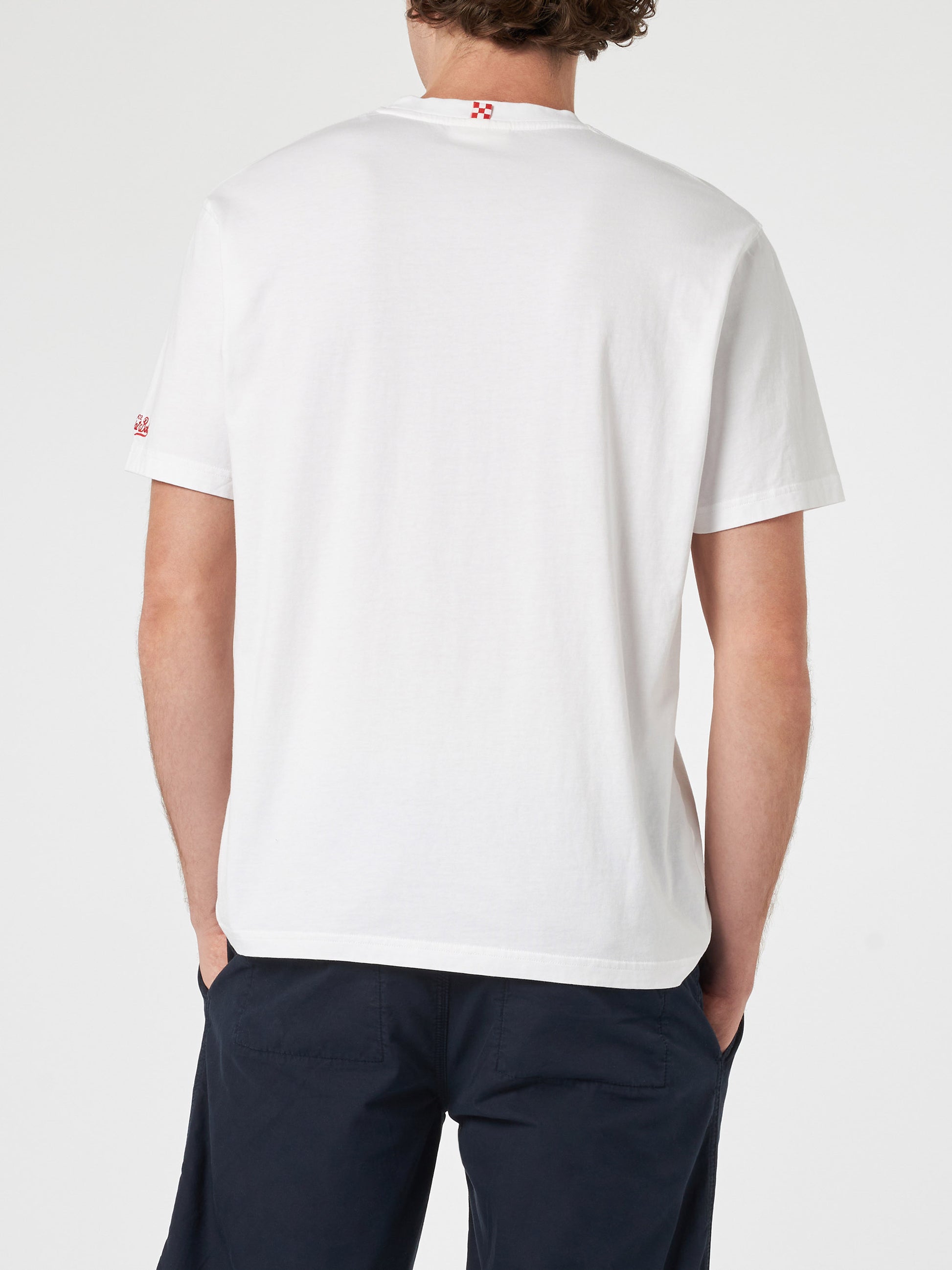 Man t-shirt with Vespa placed print and embroidery | VESPA SPECIAL EDITION - MC2 Saint Barth