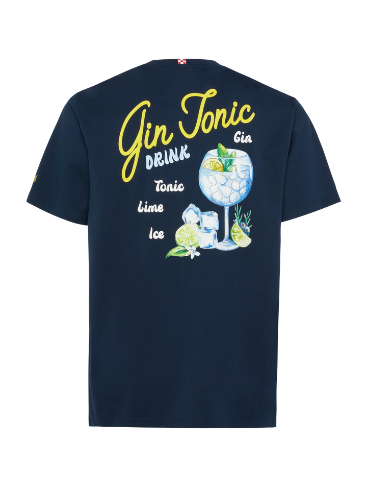 Cotton T-shirt with Gin Tonic small print - MC2 Saint Barth