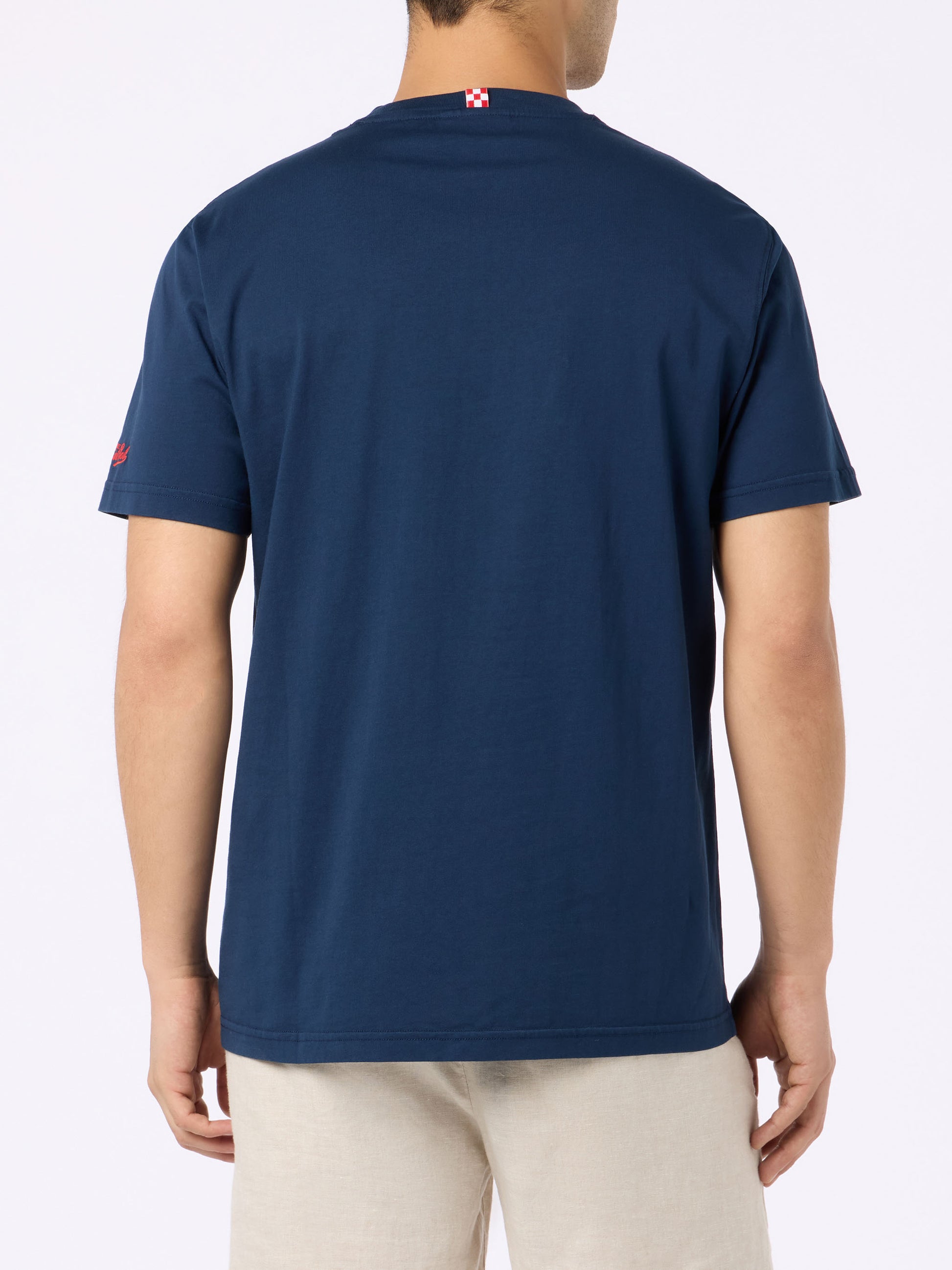 Man cotton t-shirt with Spritz obsessed embroidery - MC2 Saint Barth