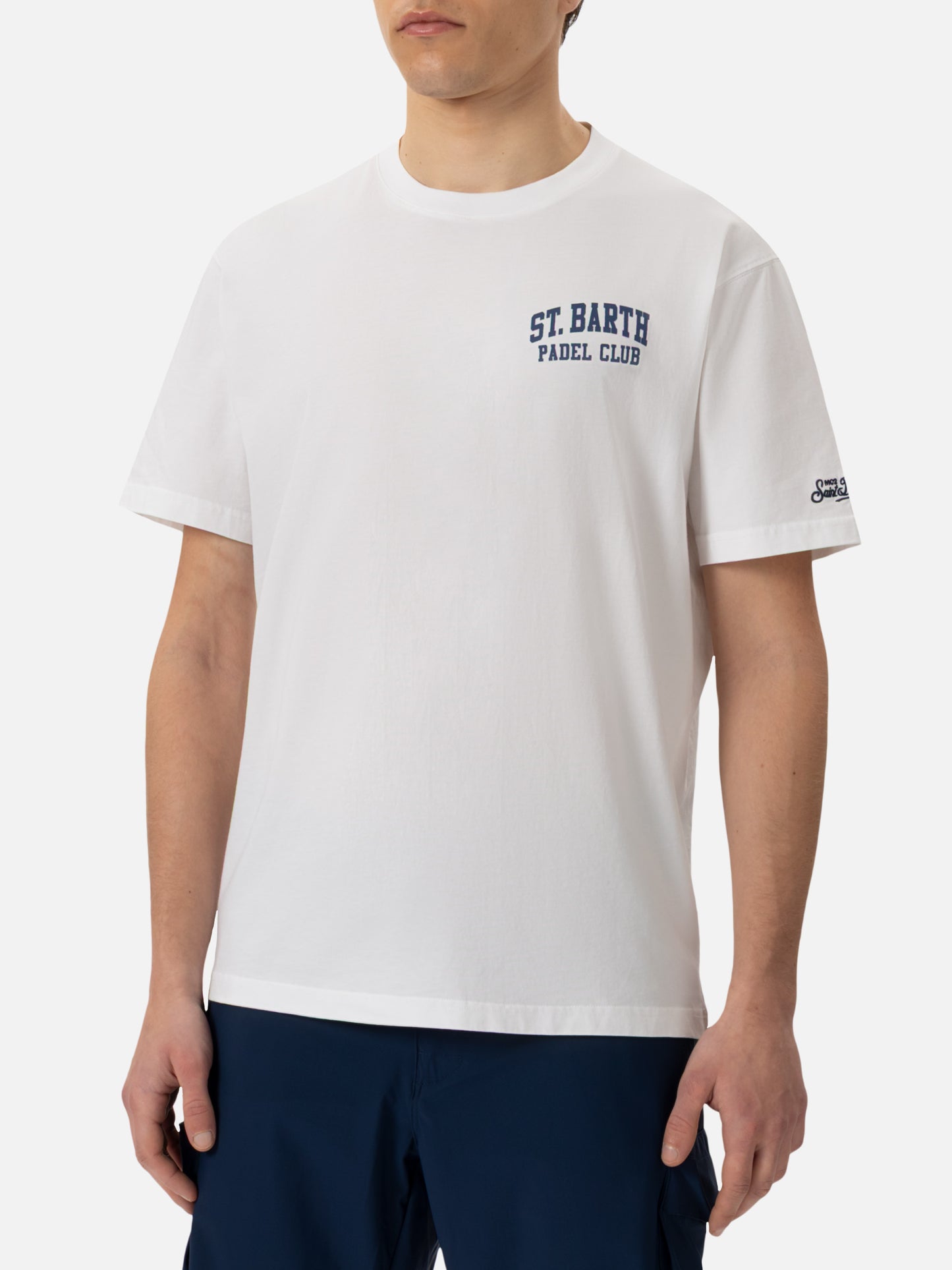Cotton T-shirt with Snoopy padel club print | SNOOPY PEANUTS® SPECIAL EDITION - MC2 Saint Barth