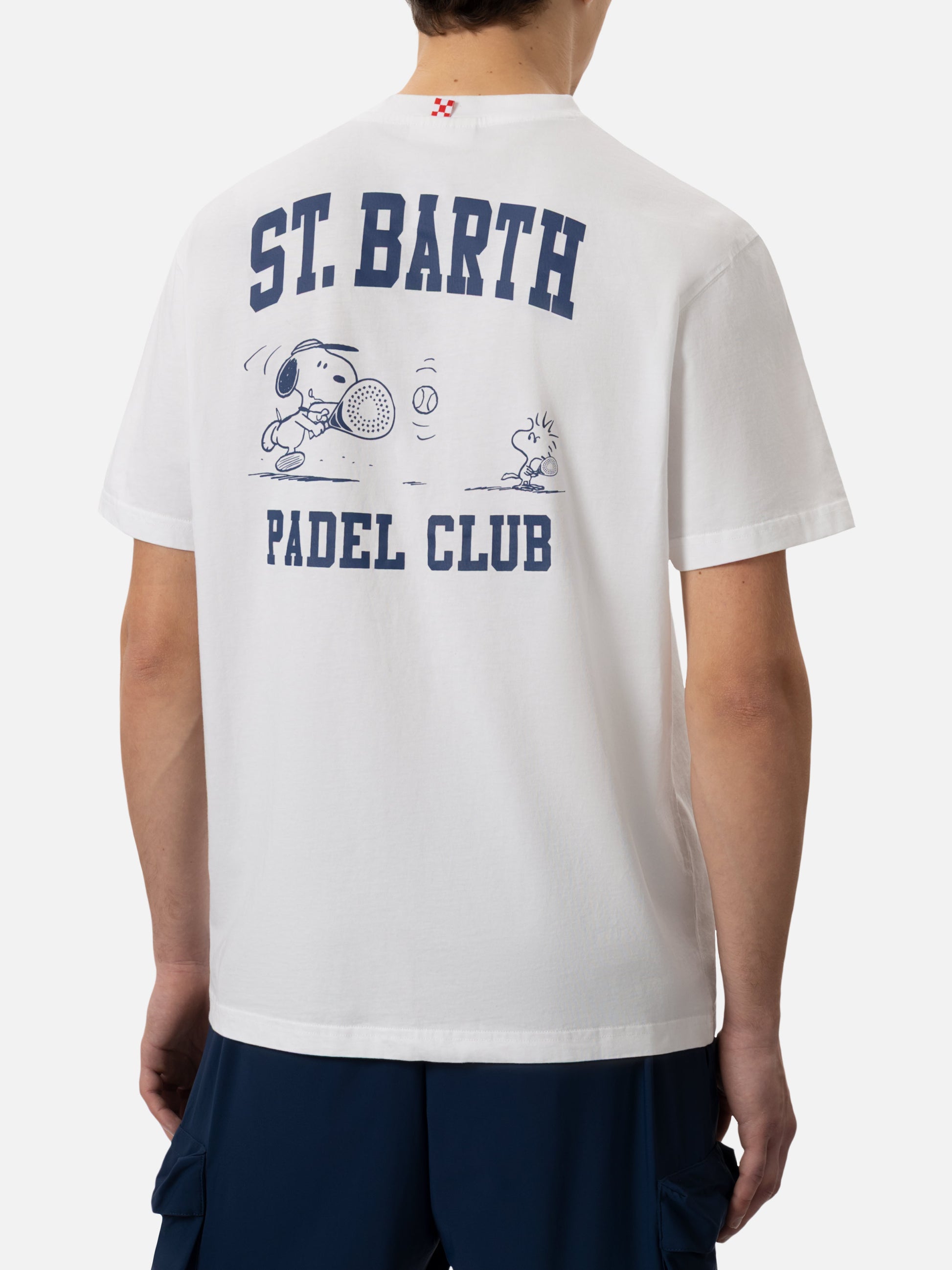 Cotton T-shirt with Snoopy padel club print | SNOOPY PEANUTS® SPECIAL EDITION - MC2 Saint Barth