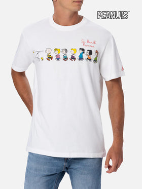 Herren-T-Shirt aus Baumwolle mit Peanuts-Aufdruck und Stickerei| SNOOPY PEANUTS™ SONDEREDITION