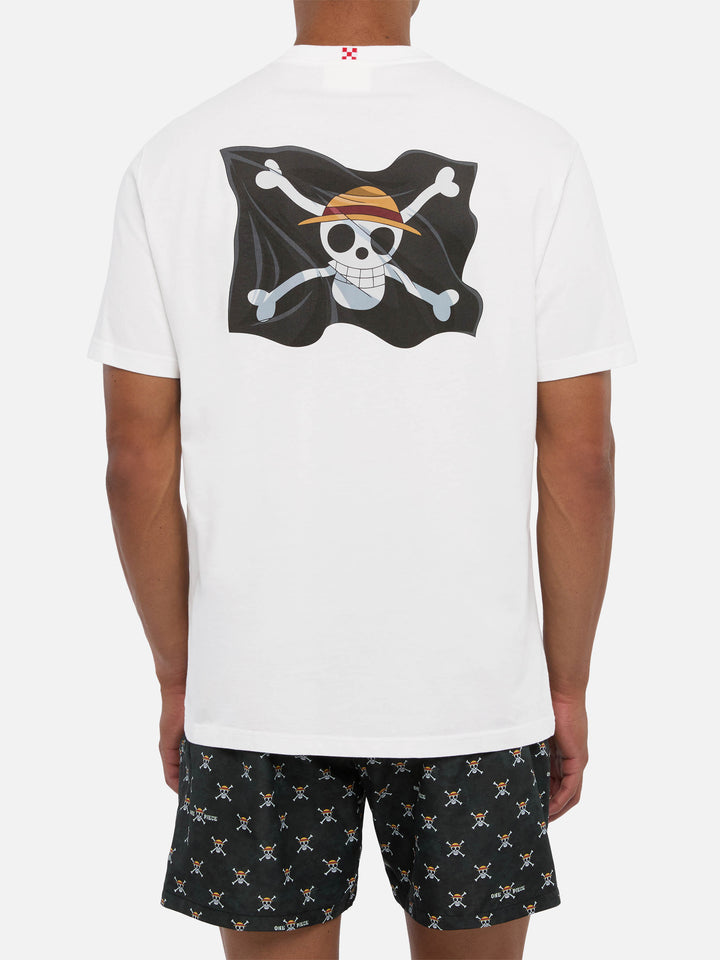 T-shirt Man in cotone con ricamo One Piece in St. Barth | ONE PIECE SPECIAL EDITION