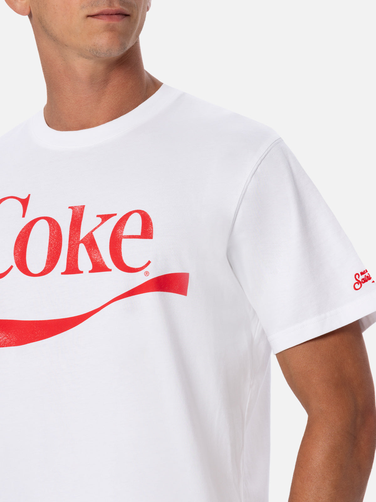 Man cotton t-shirt with Coke logo placed print | THE COCA COLA COMPANY SPECIAL EDITION