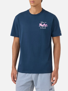 T-shirt in cotone con stampa e ricamo Pantera Rosa | THE PINK PANTHER SPECIAL EDITION