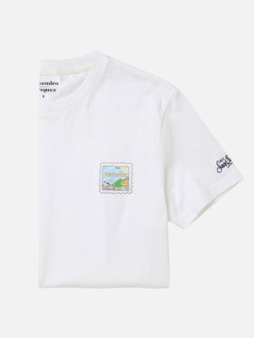 T-shirt en coton avec imprimé carte postale Portofino |ALESSANDRO ENRIQUEZ SPECIAL EDITION 