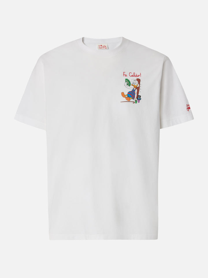 Baumwoll-T-Shirt mit Scrooge-Print und Fa-Caldo-Stickerei | DISNEY® SONDEREDITION