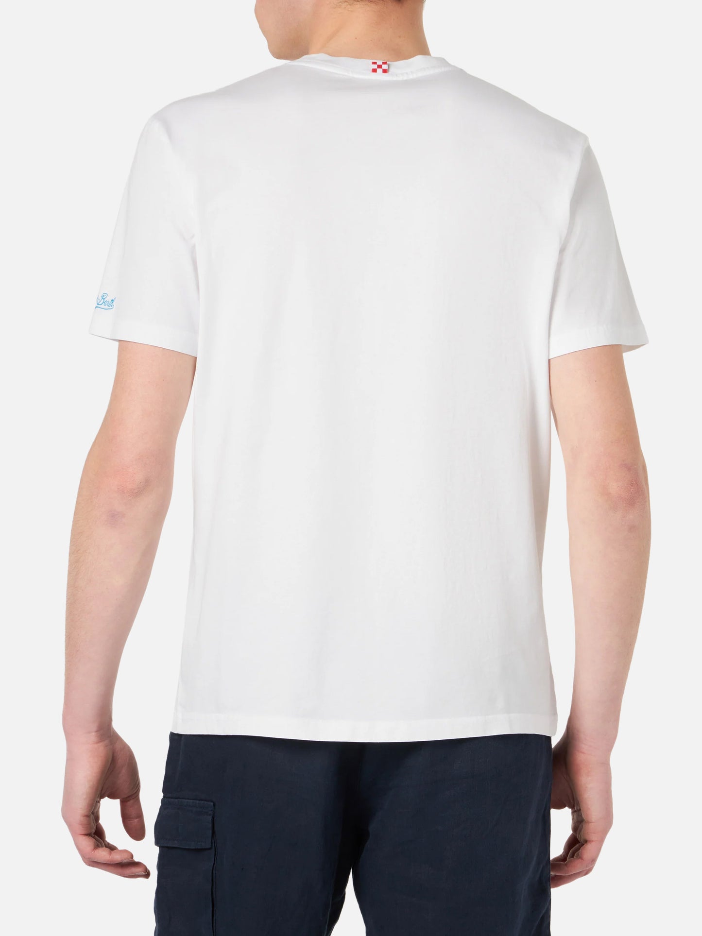 T-shirt Man in cotone con stampa auto Lodola | MARCO LODOLA SPECIAL EDITION