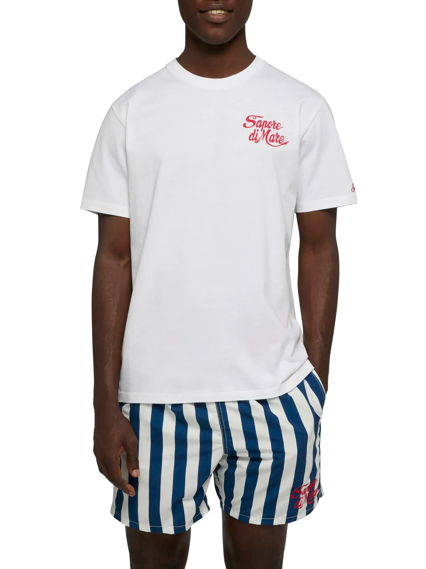 Cotton T-shirt with Forte dei Marmi 83 print | SAPORE DI MARE SPECIAL EDITION - MC2 Saint Barth