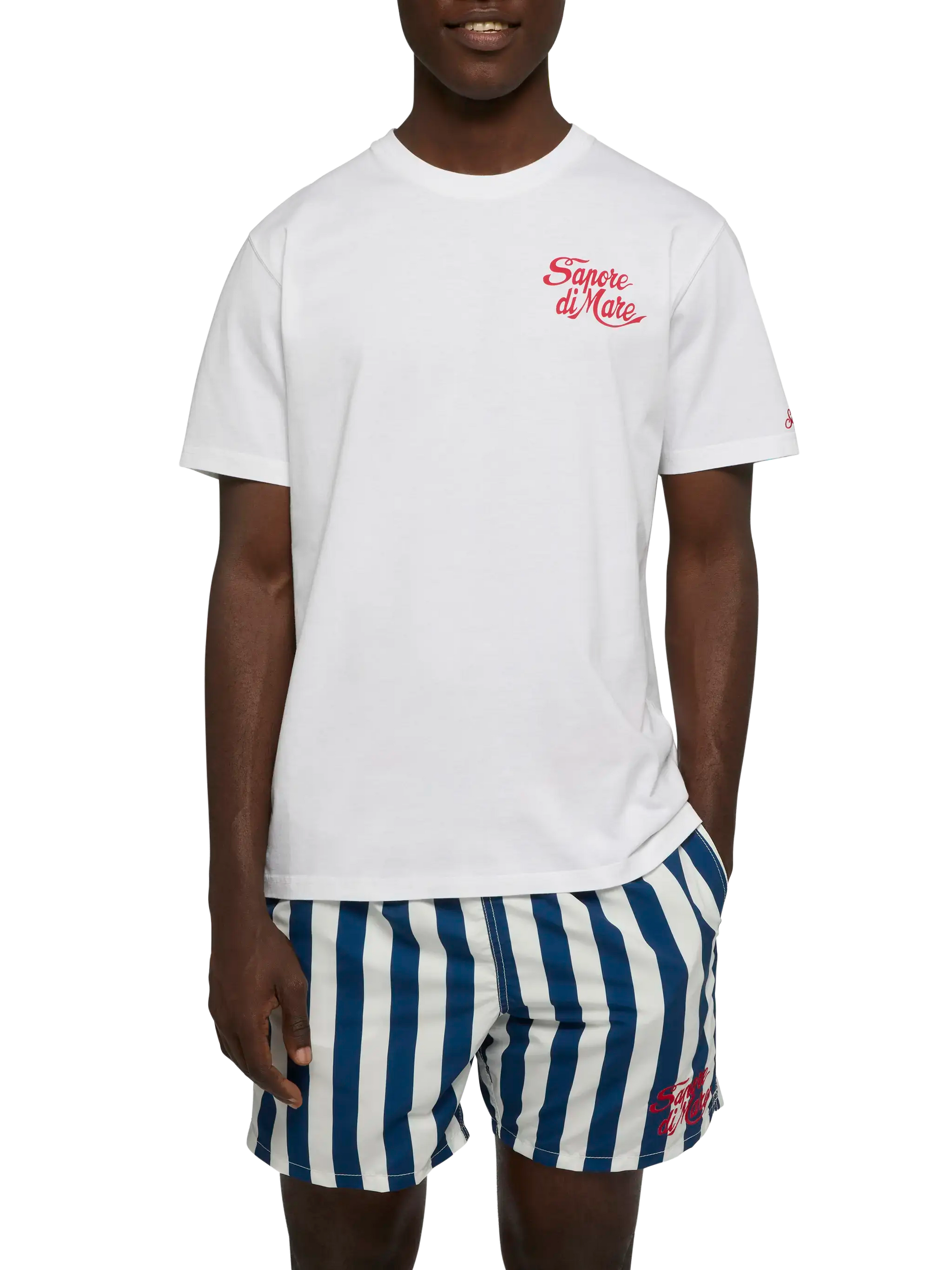 Cotton T-shirt with Forte dei Marmi 83 print | SAPORE DI MARE SPECIAL EDITION - MC2 Saint Barth