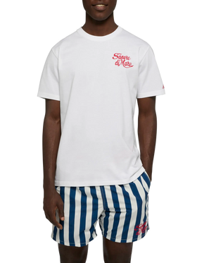 Cotton T-shirt with Forte dei Marmi 83 print | SAPORE DI MARE SPECIAL EDITION - MC2 Saint Barth