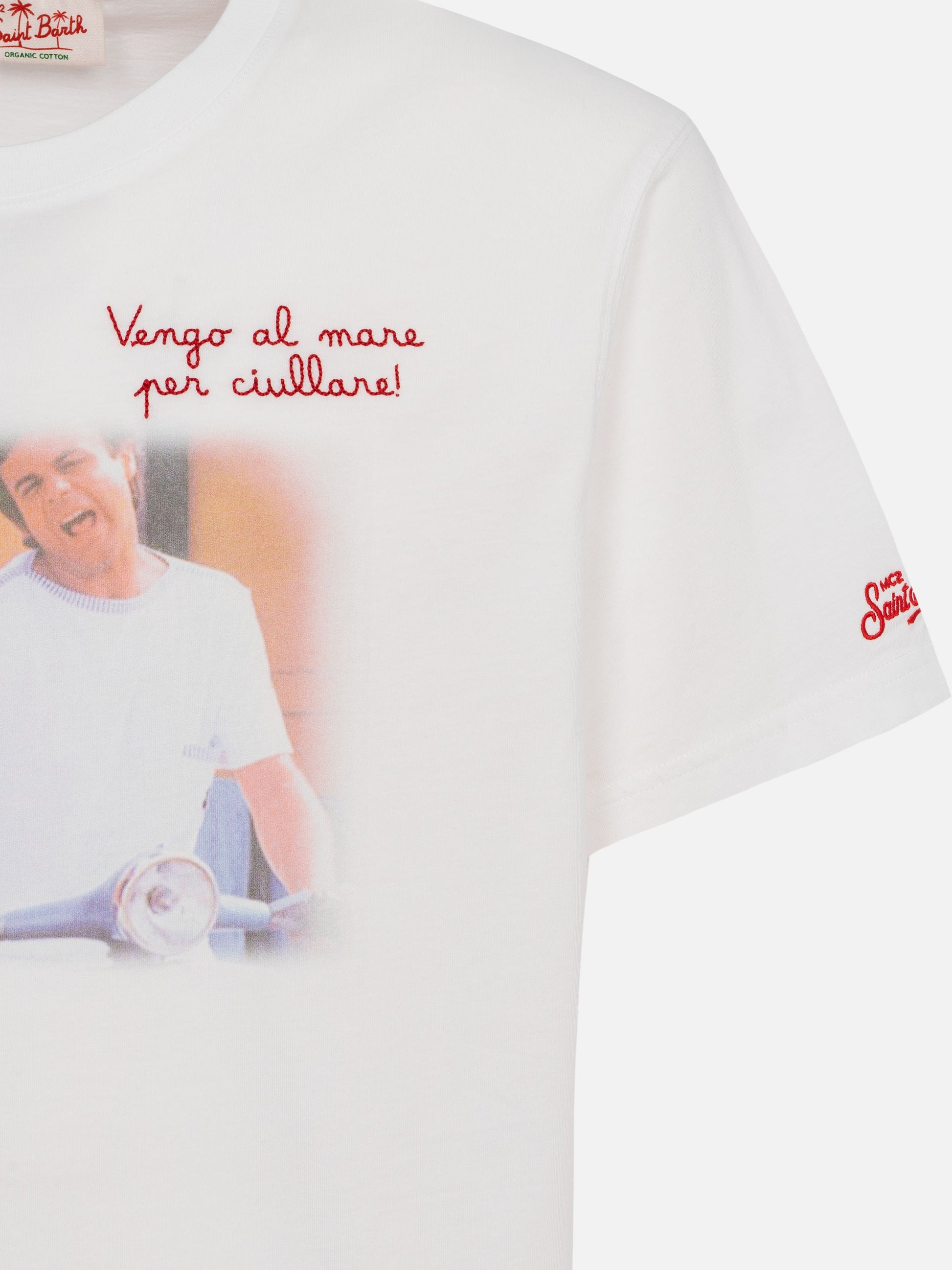 Cotton T-shirt with Vado al mare per... embroidery |SAPORE DI MARE SPECIAL EDITION - MC2 Saint Barth