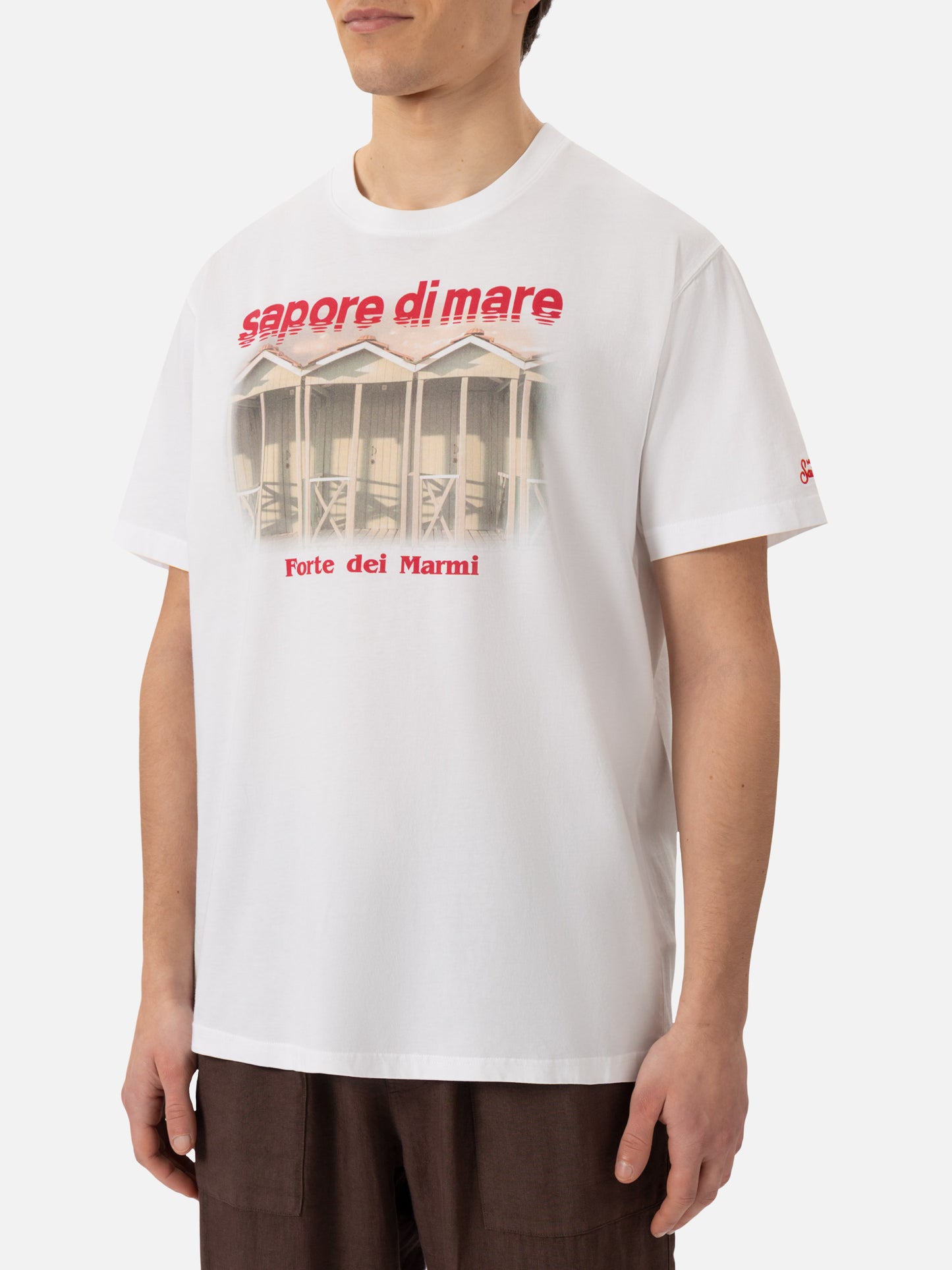Cotton T-shirt with Forte dei Marmi 83 print |SAPORE DI MARE SPECIAL EDITION - MC2 Saint Barth