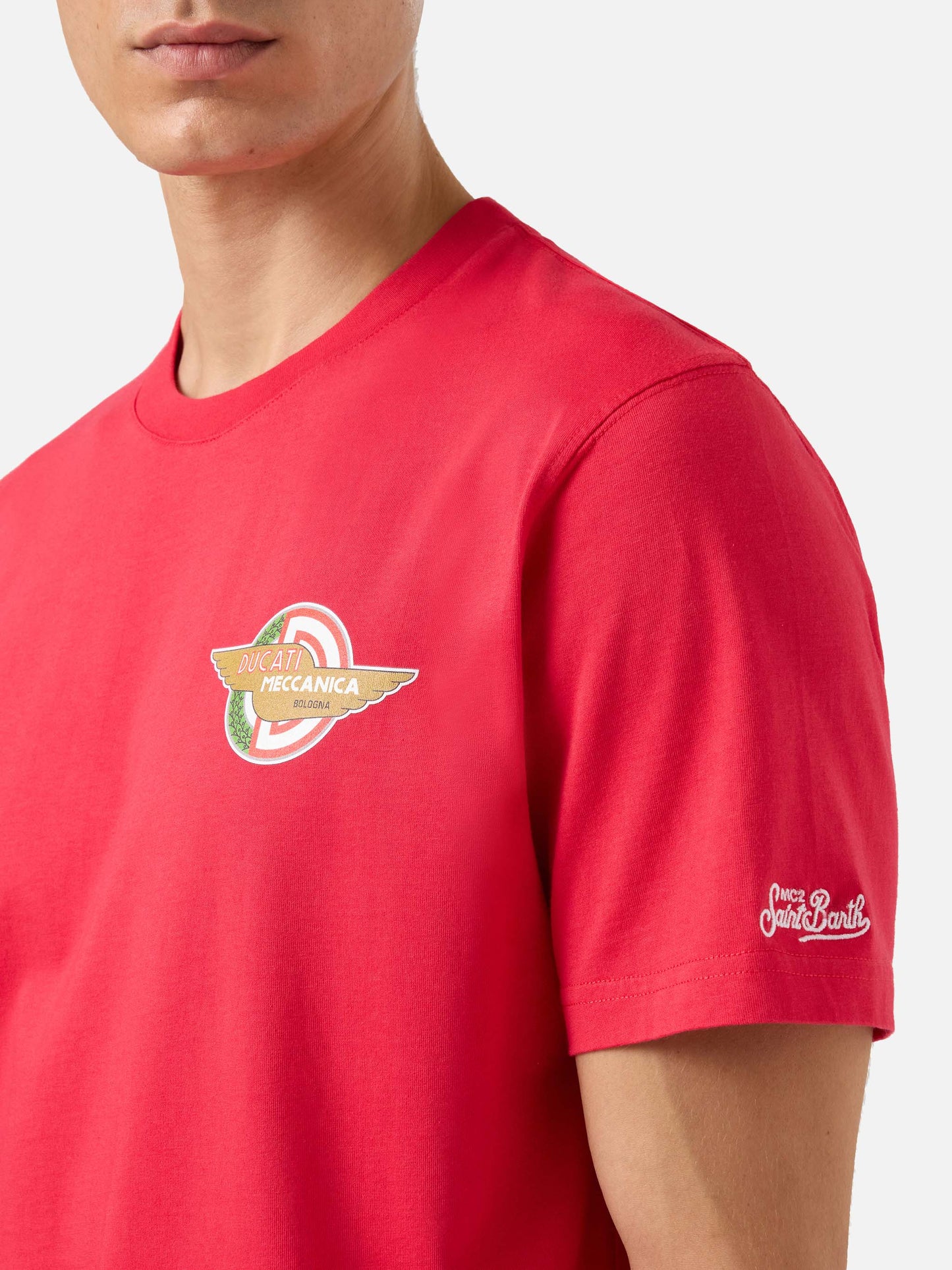 Cotton T-shirt with Ducati Meccanica logo print | DUCATI MOTORS® SPECIAL EDITION