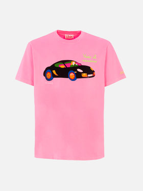 T-shirt da uomo in cotone con stampa piazzata e ricamo Lodola | MARCO LODOLA EDIZIONE SPECIALE
