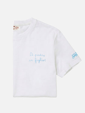 T-shirt en coton avec broderie Di Padre in Figlio | Édition spéciale 