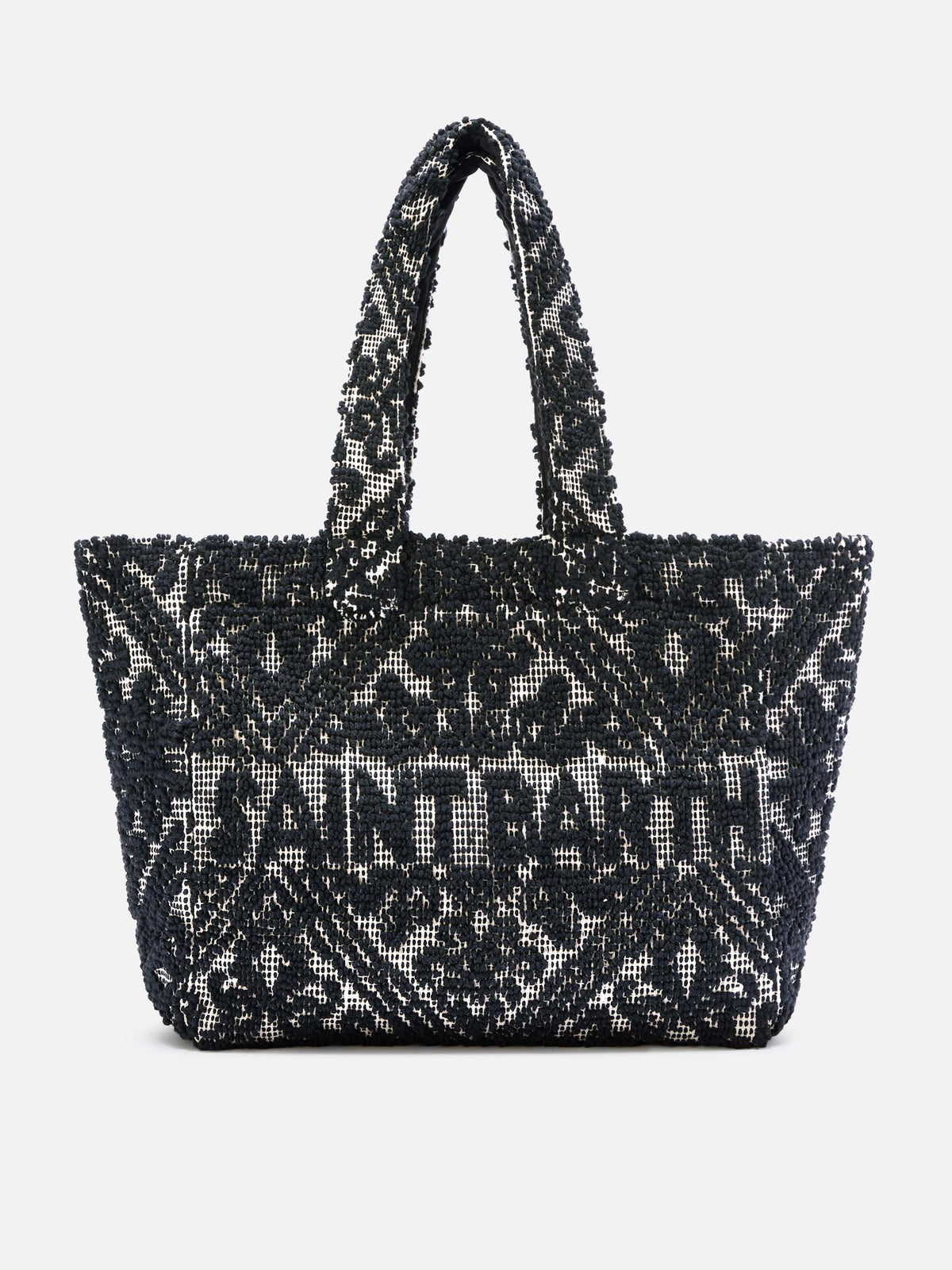 Black Tufting  cotton tote bag