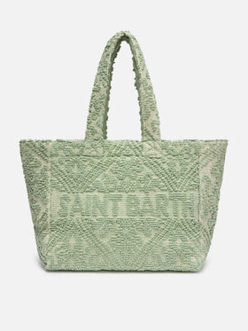 Sage green Tufting  cotton tote bag