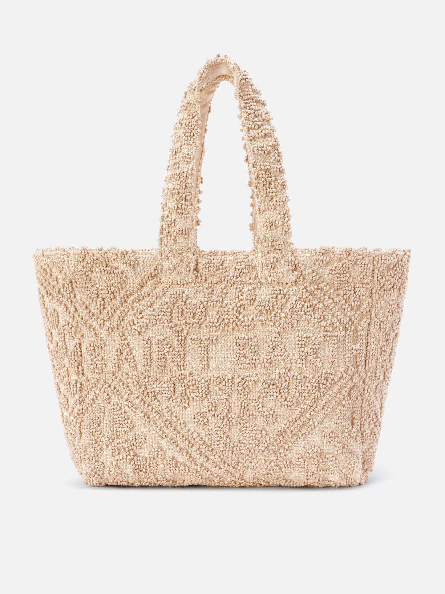 Bolso de tufting de algodón con bordado en relieve 