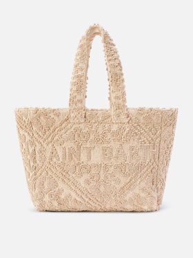 Bolso de tufting de algodón con bordado en relieve 
