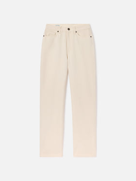Off white June Baumwoll-Denim-Hose mit Logostickerei 
