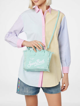 Water green cotton canvas Mini Vanity bag - MC2 Saint Barth