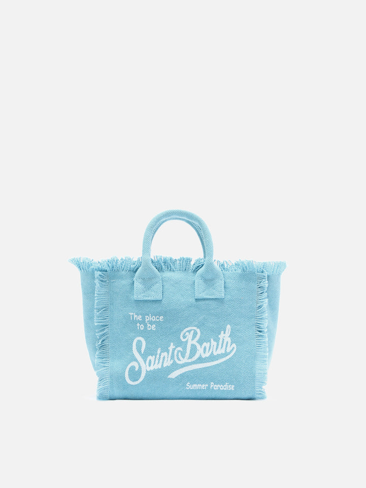 Vanity Mini-Bag aus canvas in Hellblau in Uni 
