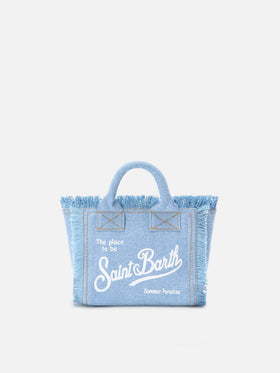 Borsa Vanity mini in denim lavaggio chiaro