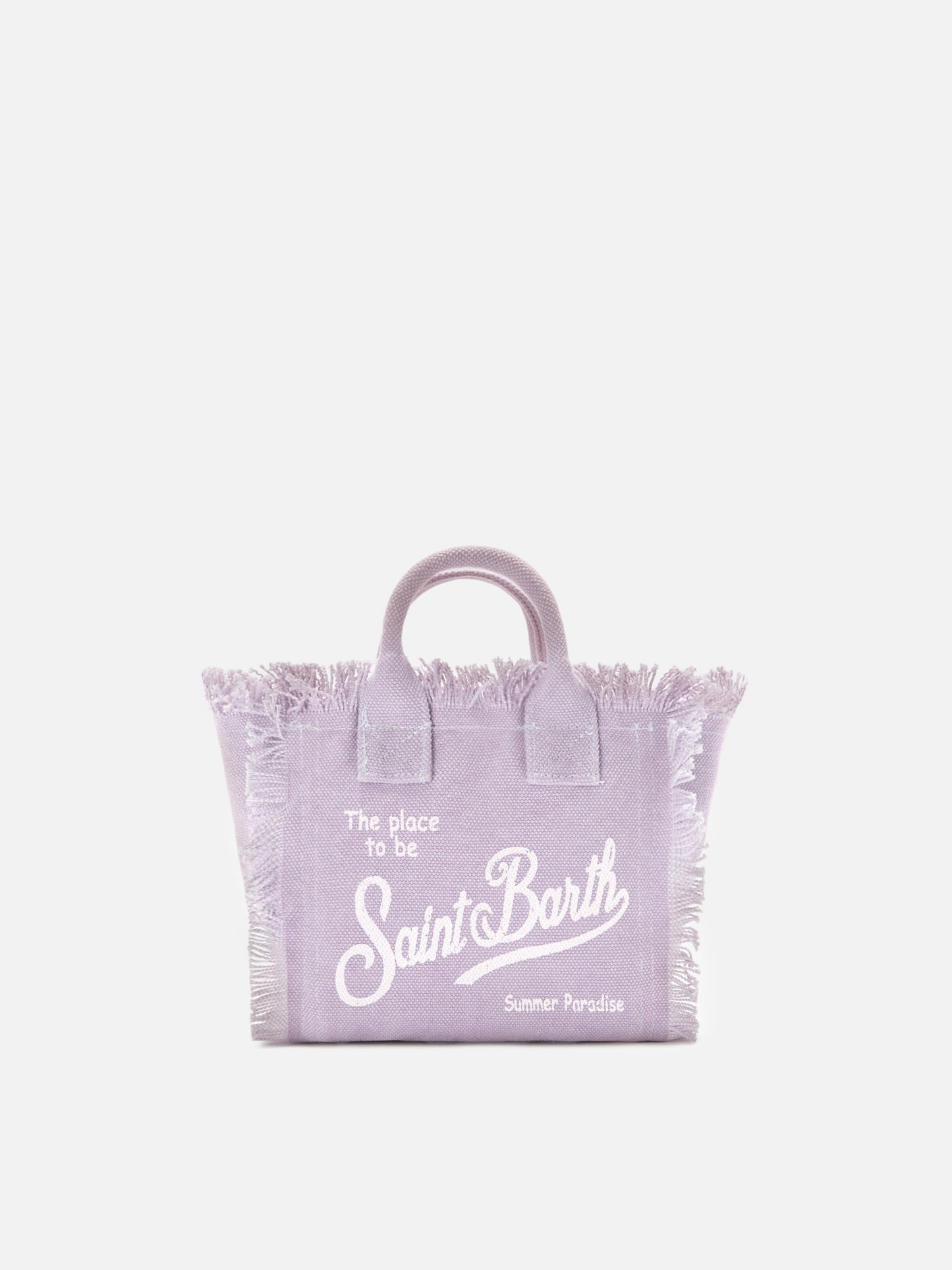 Lilac solid color canvas Vanity mini bag
