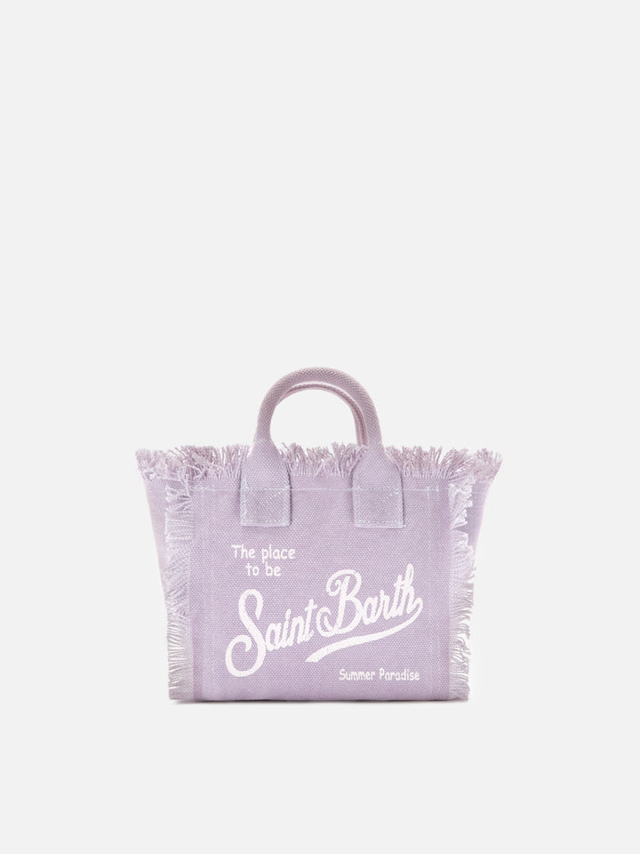 Lilac solid color canvas Vanity mini bag