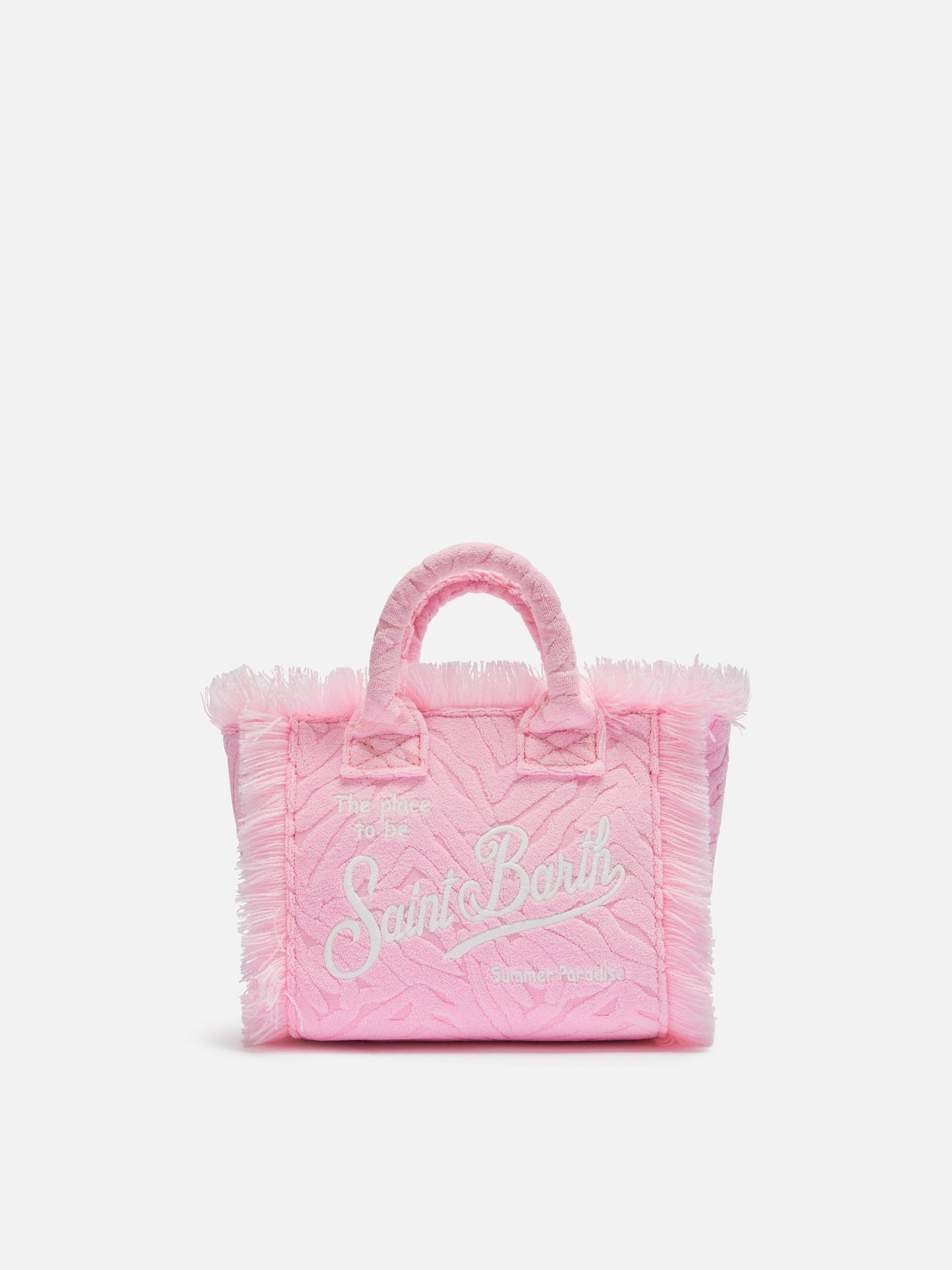 Pink zebra embossed Mini Vanity Sponge Bag - MC2 Saint Barth