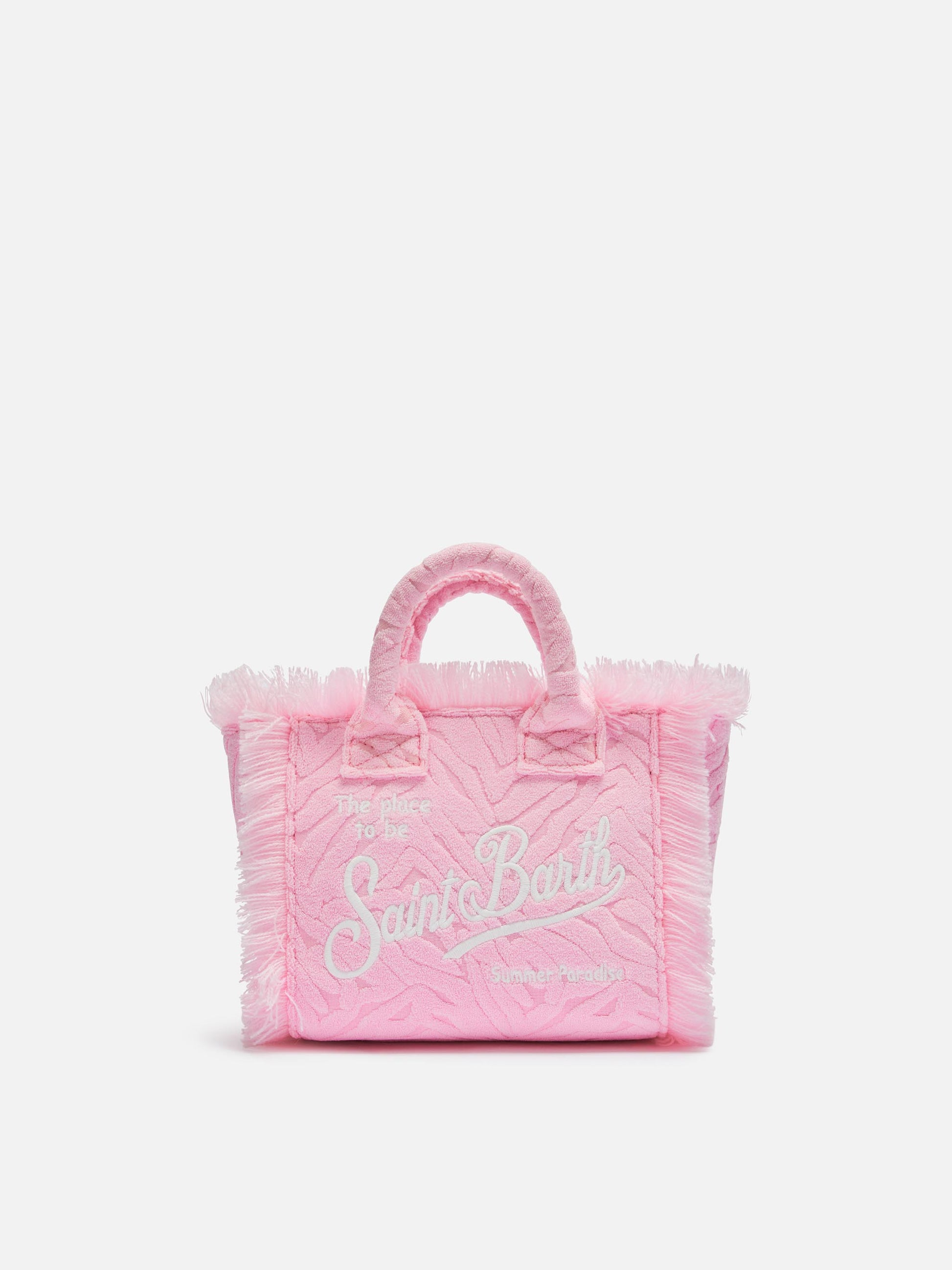 Pink zebra embossed Mini Vanity Sponge Bag - MC2 Saint Barth