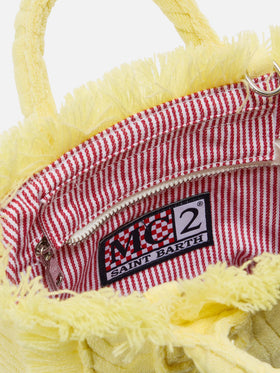 Terry effect Vanity mini bag with raised zebra pattern