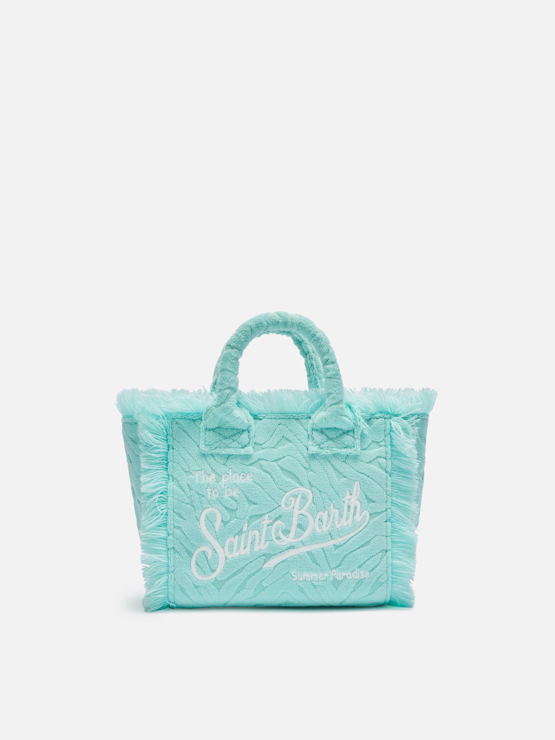 Water green zebra embossed Mini Vanity Sponge Bag - MC2 Saint Barth