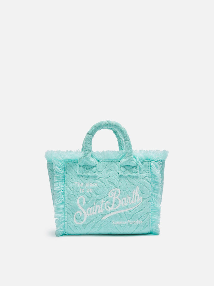 Water green zebra embossed Mini Vanity Sponge Bag - MC2 Saint Barth