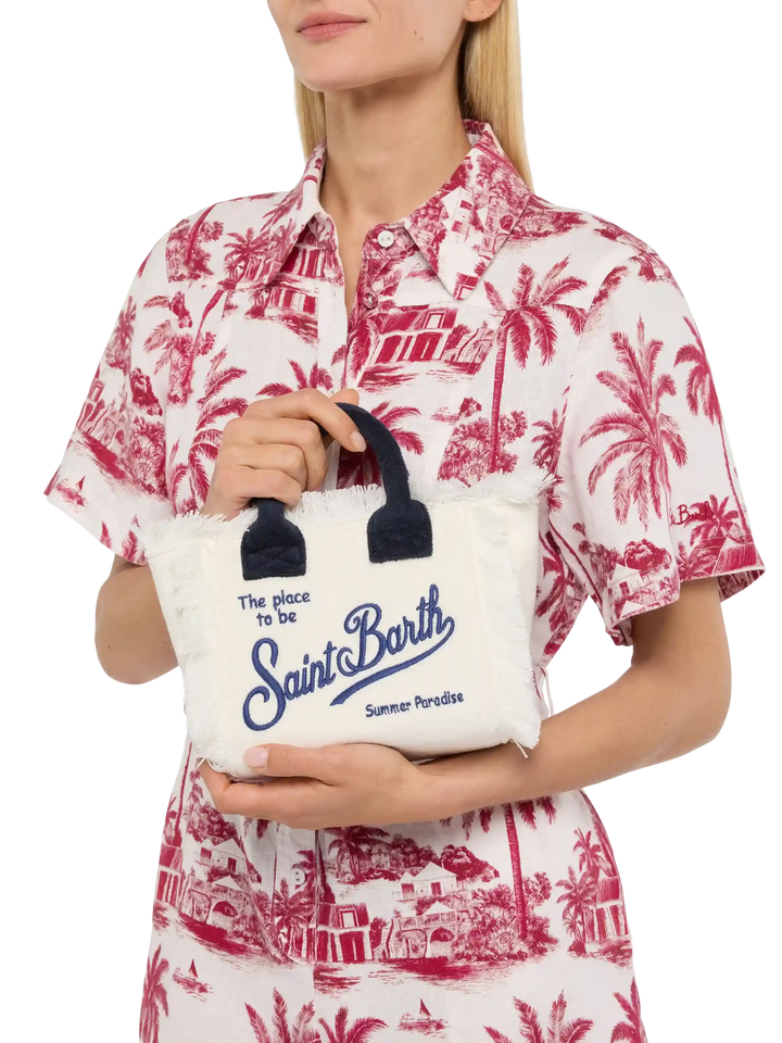 White Mini Vanity Sponge Bag - MC2 Saint Barth