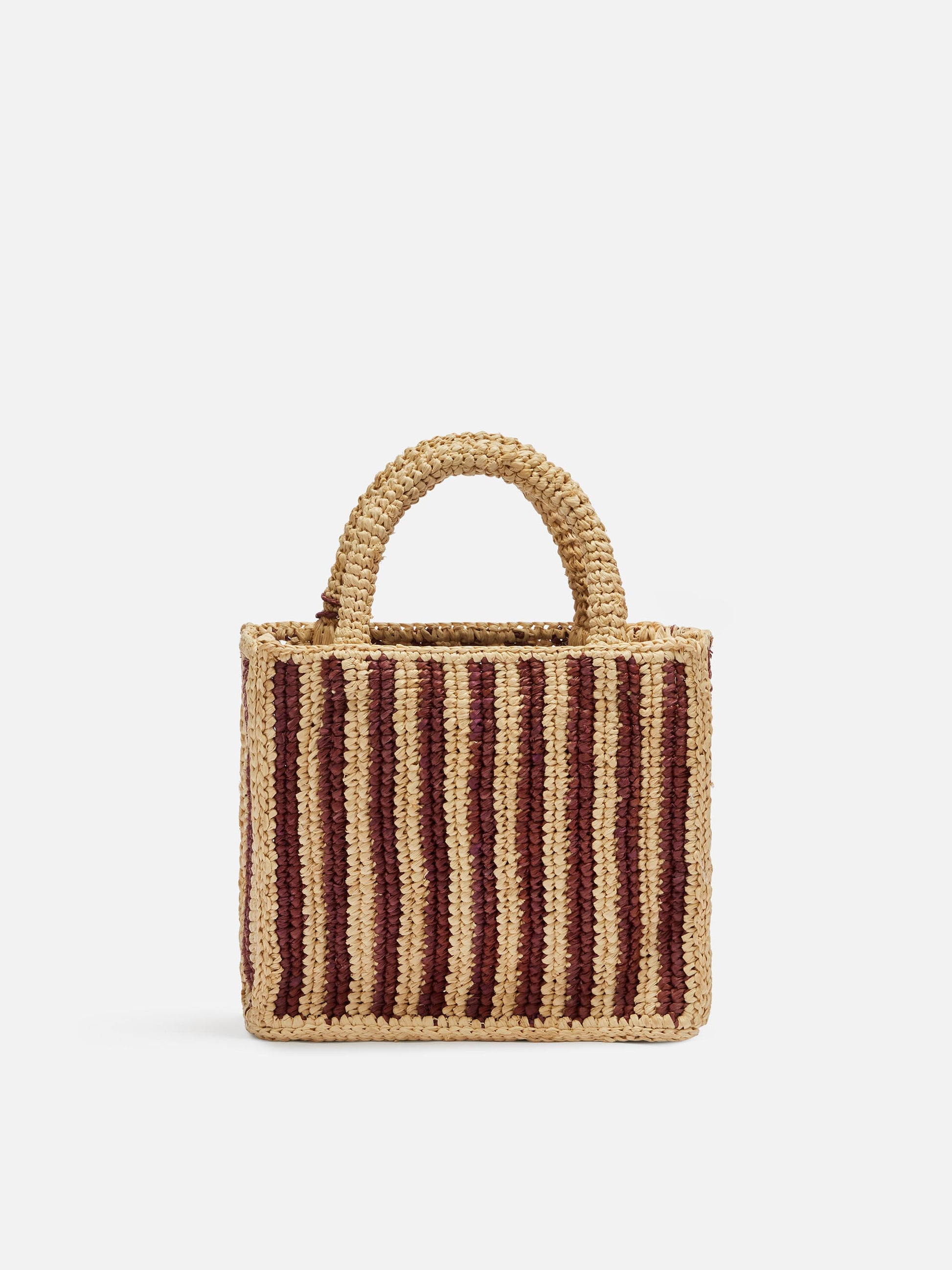 Mini Vanity Raffia bag with striped print - MC2 Saint Barth