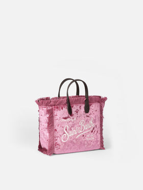 Mini Vanity pink chenille handbag - MC2 Saint Barth