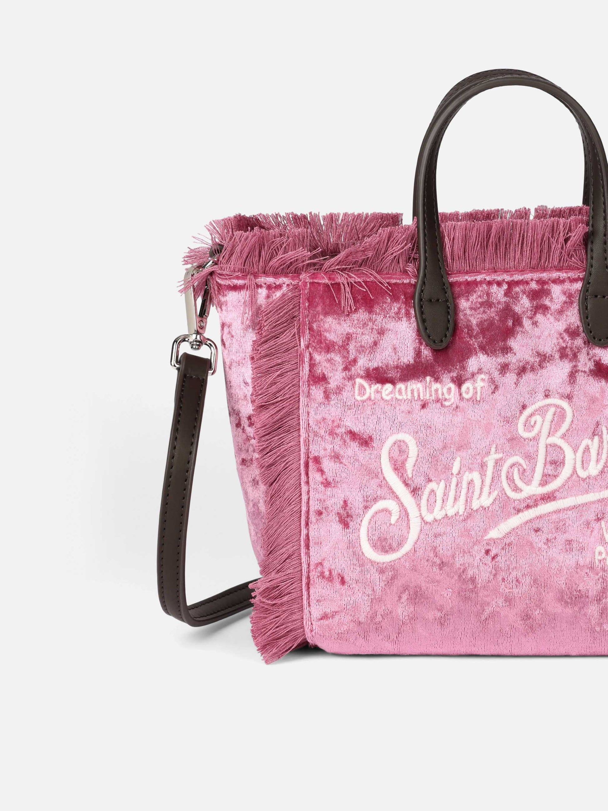 Mini Vanity pink chenille handbag - MC2 Saint Barth