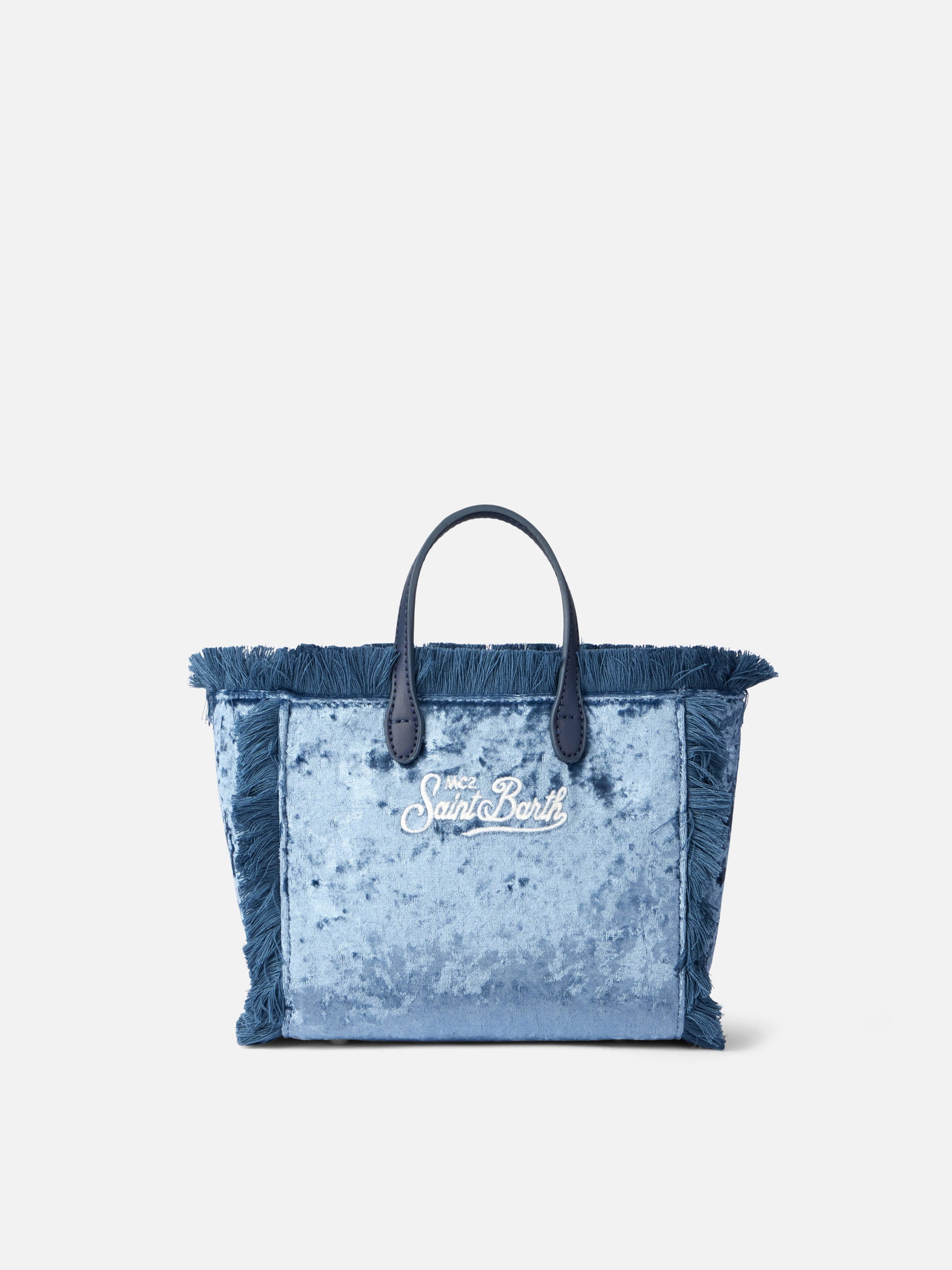 Mini Vanity light blue chenille handbag - MC2 Saint Barth