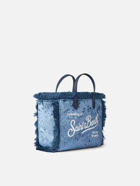 Mini Vanity light blue chenille handbag - MC2 Saint Barth