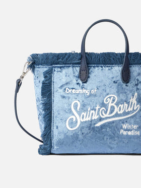 Mini Vanity light blue chenille handbag - MC2 Saint Barth