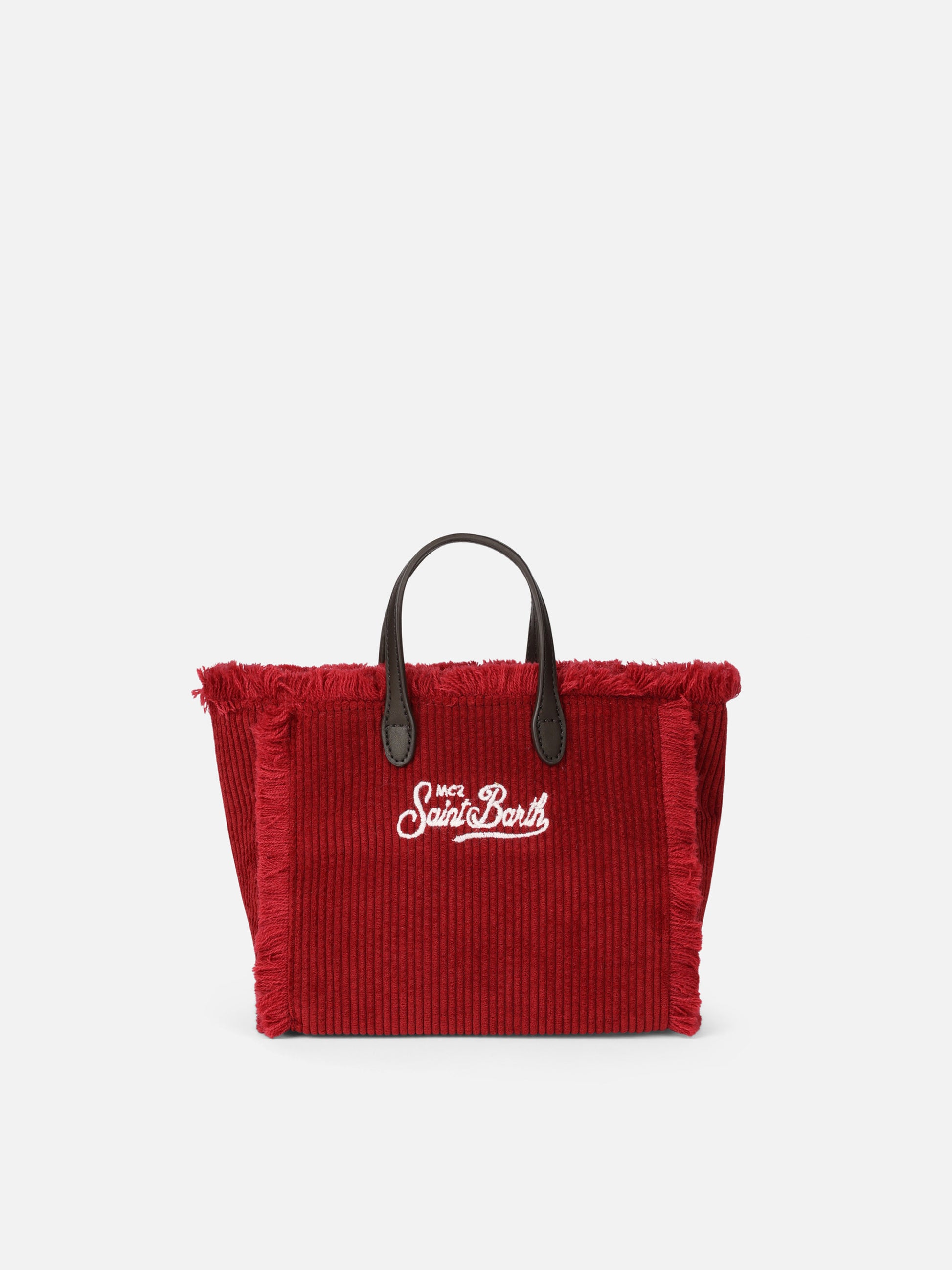Mini Vanity burgundy corduroy handbag - MC2 Saint Barth
