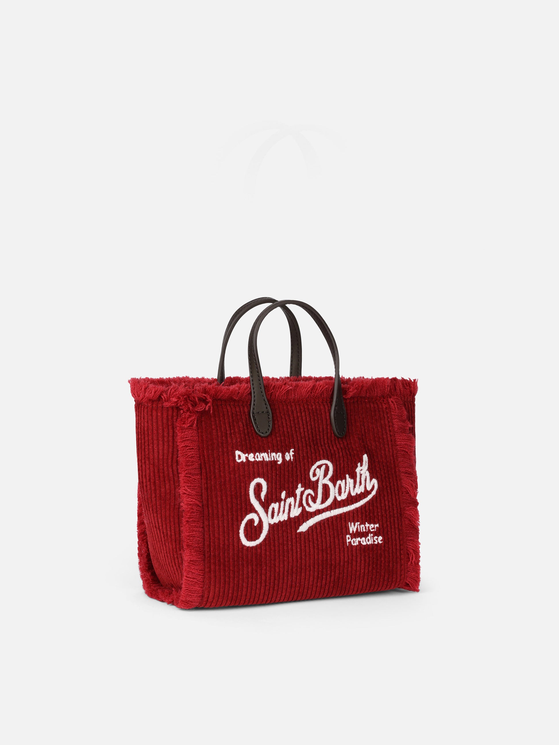 Mini Vanity burgundy corduroy handbag - MC2 Saint Barth