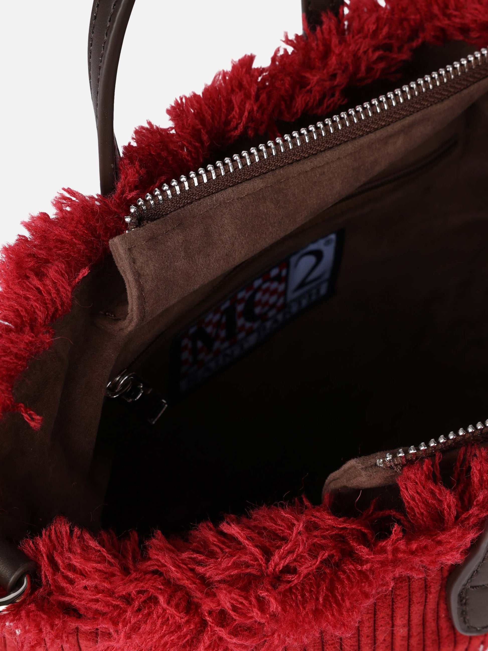 Mini Vanity burgundy corduroy handbag - MC2 Saint Barth
