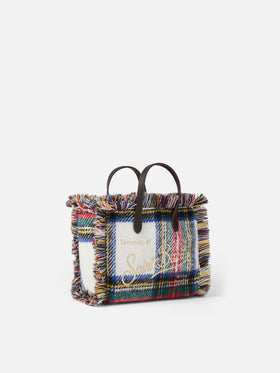 Mini Vanity wooly handbag with tartan pattern - MC2 Saint Barth